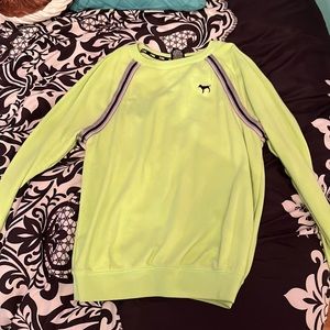Neon green XS Pink Victoria’s Secret crew neck